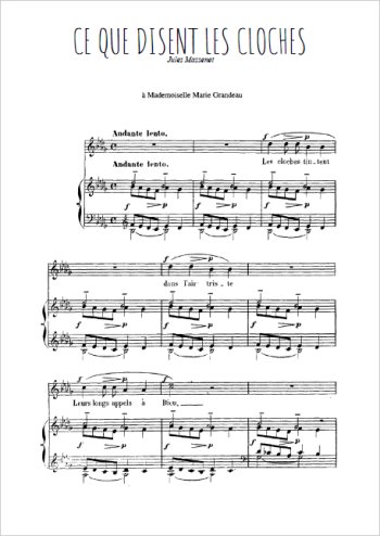 Jules Massenet  - Ce que disent les cloches